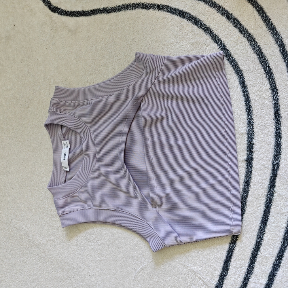 Mango Ribbed Lavender Top
